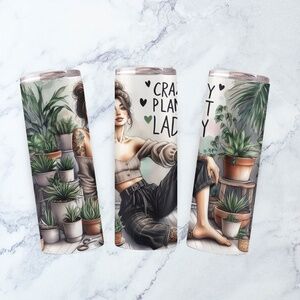 20oz Womens Crazy Plant Lady Gardener Tumbler